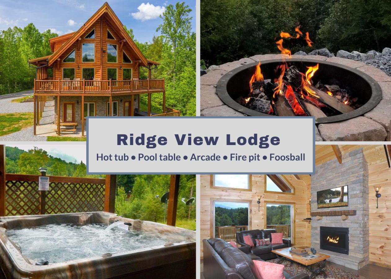 Ridge View Lodge Nature And Mountain View - Hot Tub - Firepit - Yard - Games Gatlinburg Εξωτερικό φωτογραφία